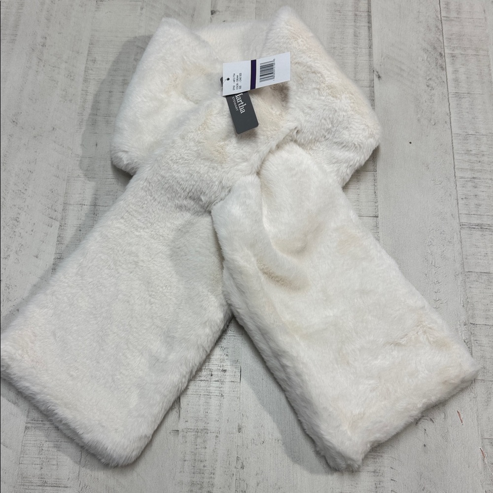 Martha Stewart Faux Fur Pull-Through Stole Scarf